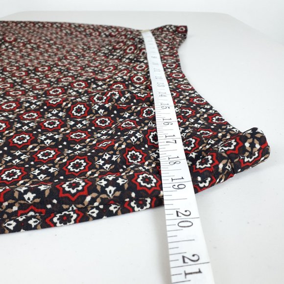 Sag Harbor Red Brown Floral Print Maxi Skirt - Picture 3 of 12